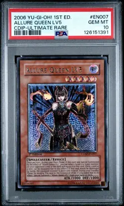 Yu-Gi-Oh! Allure Queen LV5 CDIP-EN007 Ultimate Rare Euro 1st Edition PSA 10 - Image 1