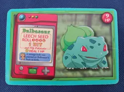 Bulbasaur Tackle Leech Seed Jr Adventure Game Card Pokemon Nintendo 1999 MP - Image 1