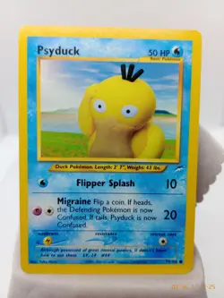 Psyduck 79/105 Neo Destiny Pokemon Card TCG Vintage WOTC Yuka Morii - Image 1