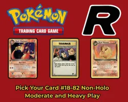 Pokemon WOTC Team Rocket Non Holo #18-82 Moderate And Heavy Play Pick Your Card - Image 1