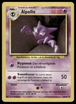 Pokemon Base Set Alpollo GERMAN #029/102 LP - Exact Card Shown - Image 1