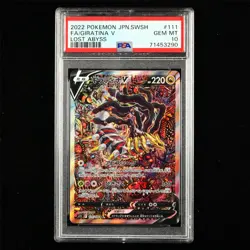 PSA GEM MT 10 2022 Pokemon PTCG JPN. SWSH SR Card 111/100 Giratina V - Image 1
