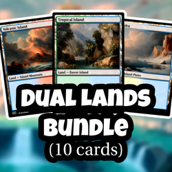 Dual Lands Bundle ALL 10 - Custom Art Magic: The Gathering Playtest Cards - Image 1