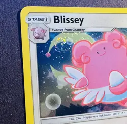 SWIRL??POKEMON BLISSEY 153/214 COSMOS HOLO RARE LOST THUNDER Pokemon Card TCG - Image 1