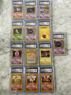 CGC Graded 13 Base Set Card Lot - Image 1