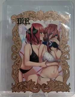 Sexy Waifu Anime Metal Card - Ichika & Miku Nakano - MR #043/200! 🔥🔥 - Image 1