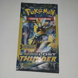 🔥2018 POKEMON SUN AND MOON LOST THUNDER. Unweighted 3 CARD PACK 🔥1 pack - Image 3