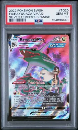 2022 Rayquaza VMAX #TG20 Silver Tempest PSA 10 Pokemon Card - Image 1