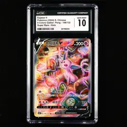 CGC GEM MINT 10 Nintendo 2024 Pokemon PTCG CHN. SR card 146/132 Espeon V - Image 1