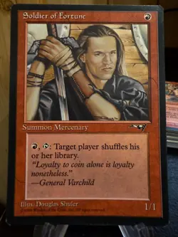 MTG Magic the Gathering Alliances Soldier of Fortune - Image 1