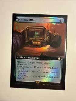 Magic The Gathering Fallout Pip-Boy 3000 Extended Art Foil Rare 0435 - Image 1