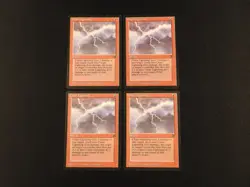 4x Chain Lightning LP/MP [Legends] Mtg Magic Free Tracking! - Image 1