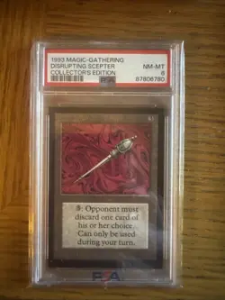 Disrupting Scepter 1993 CE PSA 8 MTG Magic: the Gathering - Image 1