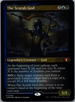 MTG The Scarab God - Foil Etched, NM-Mint, English Commander Masters FREE SHIP - Image 1