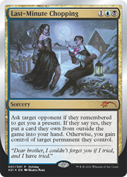 1x Last-Minute Chopping - Foil Holiday 2021 Promo Near Mint MTG Magic - Kid Icar - Image 1