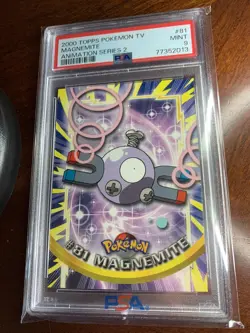 2000 Topps Pokemon TV #81 Magnemite PSA 9 MINT - Image 1