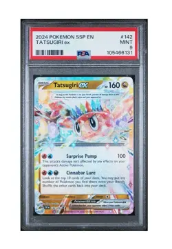 2024 POKEMON SSP EN-SURGING SPARKS #142 TATSUGIRI EX PSA 9 - Image 1