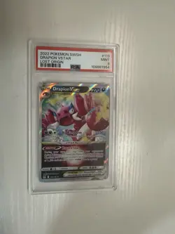 2022 Pokemon Lost Origin Drapion 200 VSTAR Secret Sword & Shield PSA 9 Min - Image 1