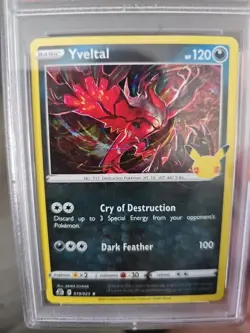 2021 Pokemon Celebrations Yveltal #019 PSA MINT 9 - Image 2