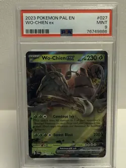 2023 Pokemon - Paldea Evolved WO-CHIEN EX 027/193 PSA 9 Mint - Image 2