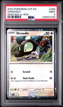 2024 POKEMON SVP EN-SV BLACK STAR PROMO 099 SHROODLE GRAFAIAI ex BOX PSA 9 MINT - Image 1