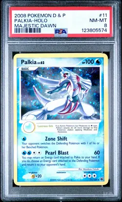 2008 POKEMON DIAMOND & PEARL MAJESTIC DAWN #11 PALKIA-HOLO PSA 8 - Image 1