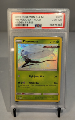 2019 Pokemon Sun & Moon Hidden Fates #SV5 Pheromosa Holo PSA 10 - Image 1