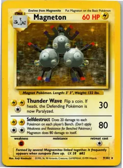 Magneton - Base Set 009/102 - Holo Rare - NM Pokemon TCG - Image 1