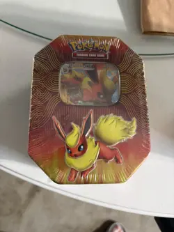 Pokemon TCG Flareon GX Elemental Power Tin Sealed - Image 1