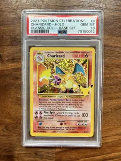 2021 Pokemon Celebrations Charizard #4 Classic Coll Base Set PSA 10 GEM MINT - Image 1