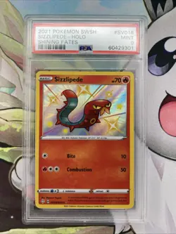 2021 Pokemon TCG Sizzlipede SV018 / SV122 PSA 9 MINT Shining Fates - Image 1