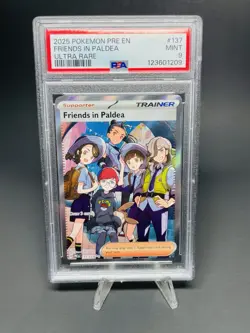 2025 POKEMON PRISMATIC EVOLUTION ENGLISH FRIENDS IN PALDEA UR 137/131 PSA 9 - Image 1