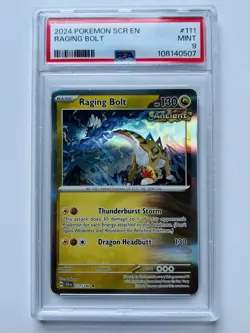 2024 Pokemon English Stellar Crown - Raging Bolt 111/142 Holo - PSA MINT 9 - Image 1