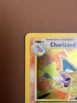 Pokemon TCG Charizard 4/102 Base Set Unlimited Holo Rare MP Vintage WOTC - Image 2