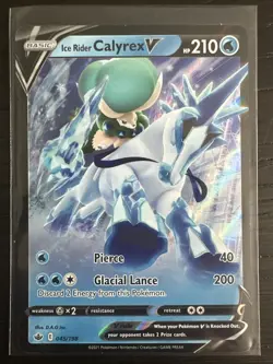 Ice Rider Calyrex V 45/198 Ultra Rare Chilling Reign 2021 Pokemon TCG Mint - Image 1