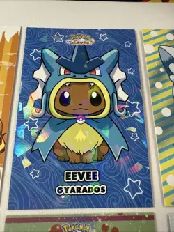 Rare Glitter Holo Variant Pokemon Eevee Poncho Set. Let’s Go Eevee Database. - Image 4