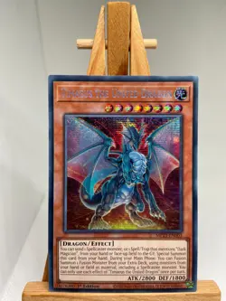 Timaeus The United Dragon - Prismatic Secret Rare 1st Ed. MP23-EN003 NM YuGiOh - Image 1