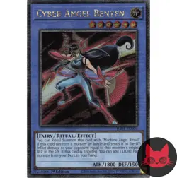 Yugioh Cyber Angel Benten RA01-EN024 QC Secret Rare 1st Edition LP - Image 1