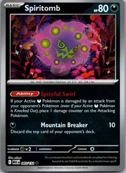 Spiritomb Reverse Holo Uncommon 087/132 ME01 Mega Evolution Pokemon Card NM - Image 1