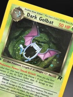 DARK GOLBAT Pokemon Card - WOTC - 1st Edition - Team Rocket - 7/82 - HOLO NM (A) - Image 4