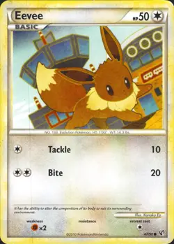 Eevee 47/90 Common Undaunted Pokemon Card LP - Image 1
