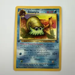Omanyte Pokemon Card 1st First edition. Fossil Set 52/62 Wizards of the coast - Image 1
