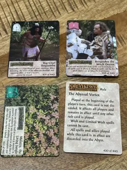 First Edition Spellfire Playing Cards 4 chase Cards Great Condition - Image 1