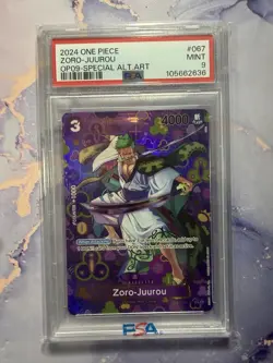 One Piece Card Game TCG OP09 Zoro-Juurou OP05-067 SP PSA 9 - Image 1