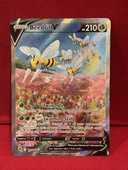 Pokemon TCG Beedrill v Astral Radiance Holo Ultra Rare Card 161/189 NM Condition - Image 1