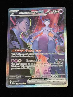 Pokemon TCG Destined Rivals Team Rockets Mewtwo EX Card 231/182 NM Fresh Pull - Image 1