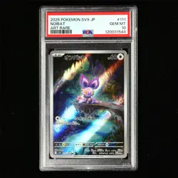 PSA GEM MT 10 2025 Pokemon PTCG JPN. sv9 AR Card 111/100 Noibat - Image 1