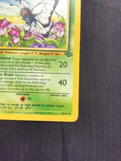 Pokemon Cards: Jungle 1st Edition Uncommon: Butterfree 33/64 - Image 4