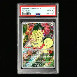 PSA GEM MT 10 2024 Pokemon PTCG JPN. sv8 AR Card 118/106 Kecleon - Image 1