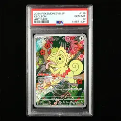 PSA GEM MT 10 2024 Pokemon PTCG JPN. sv8 AR Card 118/106 Kecleon - Image 2